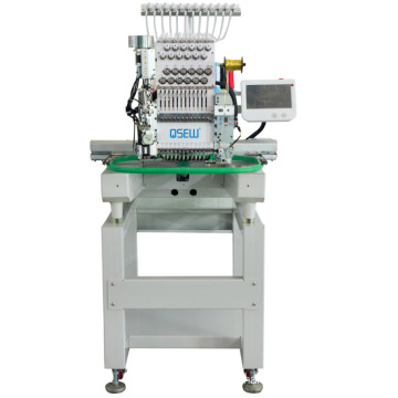 QS-1201Z Single Head Computerized Embroidery Machine Dahao Computer for T shirt logo label rope Embroidery Machine